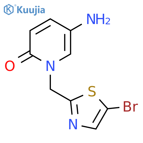 5-amino-1-(5-bromo-1,3-thiazol-2-yl)methyl-1,2-dihydropyridin-2-one structure