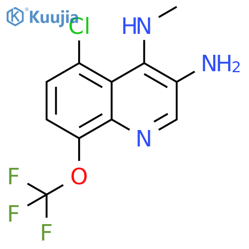 3,4-Quinolinediamine, 5-chloro-N4-methyl-8-(trifluoromethoxy)- structure