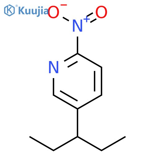 Pyridine, 5-(1-ethylpropyl)-2-nitro- structure