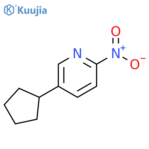 Pyridine, 5-cyclopentyl-2-nitro- structure