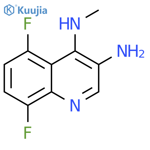 3,4-Quinolinediamine, 5,8-difluoro-N4-methyl- structure