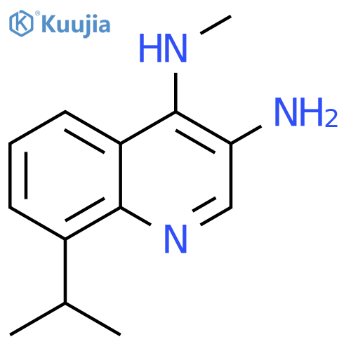 3,4-Quinolinediamine, N4-methyl-8-(1-methylethyl)- structure