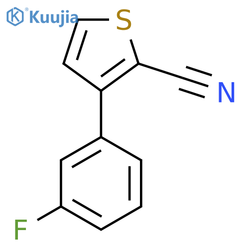 3-(3-fluorophenyl)thiophene-2-carbonitrile structure
