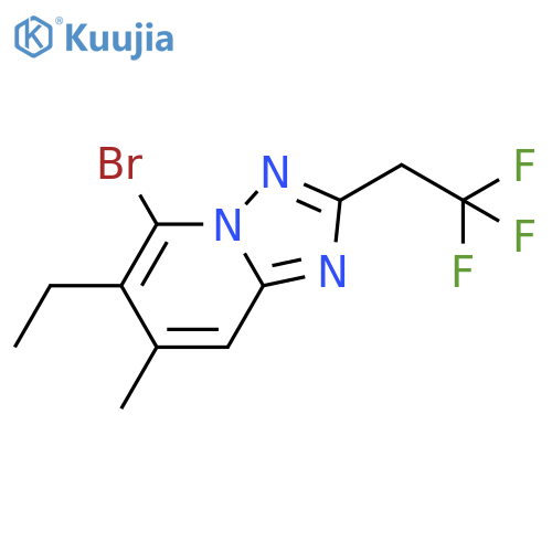 5-bromo-6-ethyl-7-methyl-2-(2,2,2-trifluoroethyl)-1,2,4triazolo1,5-apyridine structure