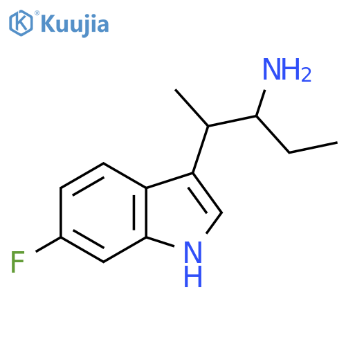 2-(6-fluoro-1H-indol-3-yl)pentan-3-amine structure