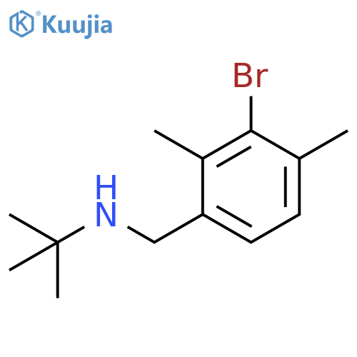 Benzenemethanamine, 3-bromo-N-(1,1-dimethylethyl)-2,4-dimethyl- structure