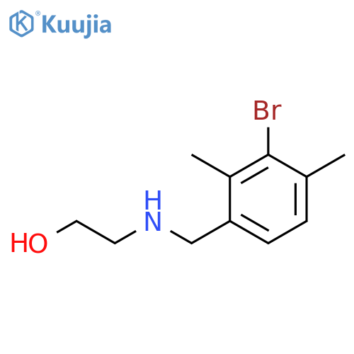 Ethanol, 2-[[(3-bromo-2,4-dimethylphenyl)methyl]amino]- structure