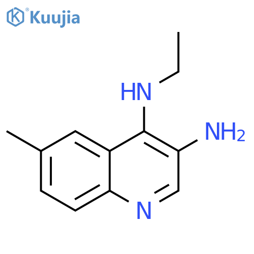 3,4-Quinolinediamine, N4-ethyl-6-methyl- structure