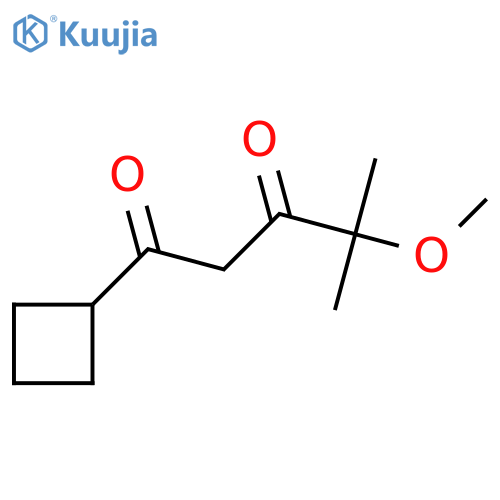 1-cyclobutyl-4-methoxy-4-methylpentane-1,3-dione structure