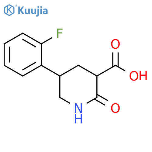 3-Piperidinecarboxylic acid, 5-(2-fluorophenyl)-2-oxo- structure