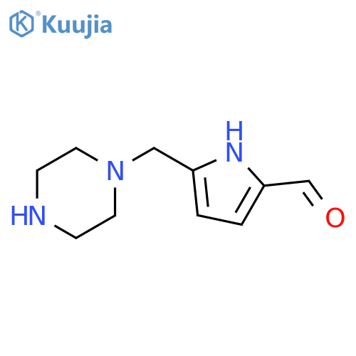 1H-Pyrrole-2-carboxaldehyde, 5-(1-piperazinylmethyl)- structure