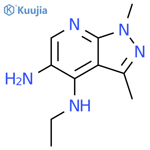 1H-Pyrazolo[3,4-b]pyridine-4,5-diamine, N4-ethyl-1,3-dimethyl- structure