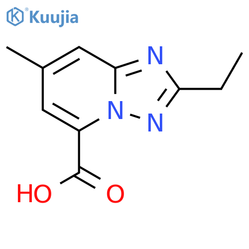 2-ethyl-7-methyl-1,2,4triazolo1,5-apyridine-5-carboxylic acid structure