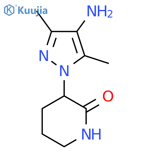 3-(4-amino-3,5-dimethyl-1H-pyrazol-1-yl)piperidin-2-one structure