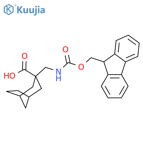(1R,5S)-3-({(9H-fluoren-9-yl)methoxycarbonyl}amino)methylbicyclo3.2.1octane-3-carboxylic acid structure