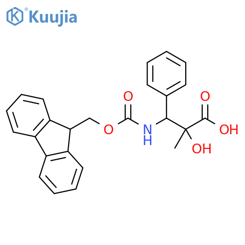 β-[[(9H-Fluoren-9-ylmethoxy)carbonyl]amino]-α-hydroxy-α-methylbenzenepropanoic acid structure