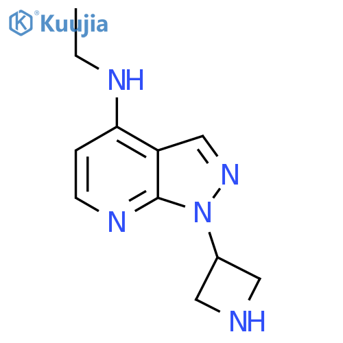1-(azetidin-3-yl)-N-ethyl-1H-pyrazolo3,4-bpyridin-4-amine structure