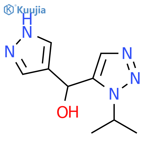 1-(propan-2-yl)-1H-1,2,3-triazol-5-yl(1H-pyrazol-4-yl)methanol structure