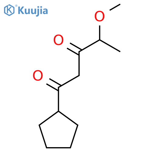 1-cyclopentyl-4-methoxypentane-1,3-dione structure