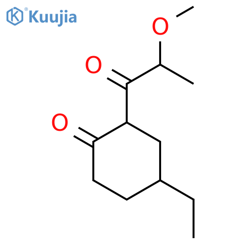 4-ethyl-2-(2-methoxypropanoyl)cyclohexan-1-one structure