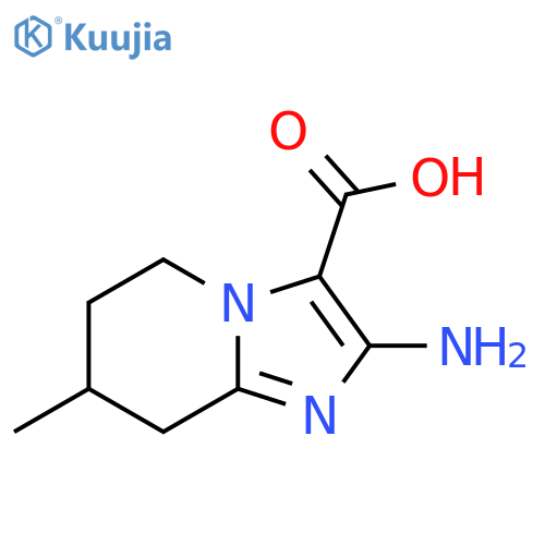 2-amino-7-methyl-5H,6H,7H,8H-imidazo1,2-apyridine-3-carboxylic acid structure