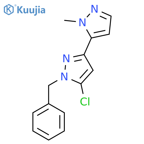 1-benzyl-5-chloro-3-(1-methyl-1H-pyrazol-5-yl)-1H-pyrazole structure