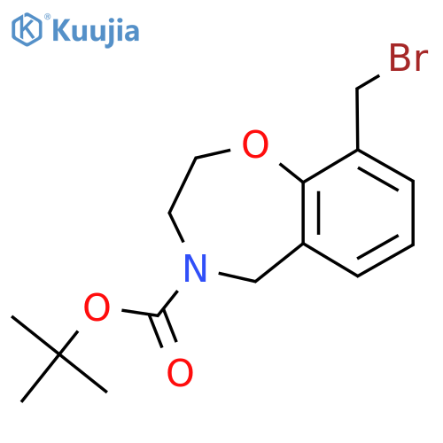 tert-butyl 9-(bromomethyl)-2,3,4,5-tetrahydro-1,4-benzoxazepine-4-carboxylate structure