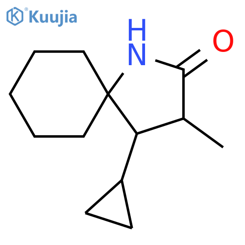 1-Azaspiro[4.5]decan-2-one, 4-cyclopropyl-3-methyl- structure