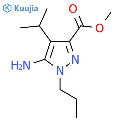 methyl 5-amino-4-(propan-2-yl)-1-propyl-1H-pyrazole-3-carboxylate structure