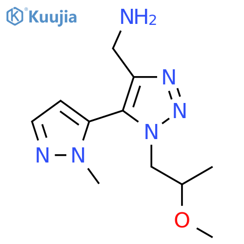 1-(2-methoxypropyl)-5-(1-methyl-1H-pyrazol-5-yl)-1H-1,2,3-triazol-4-ylmethanamine structure