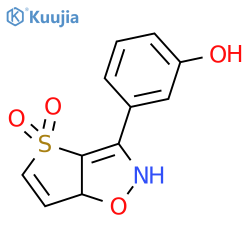 3-(3-hydroxyphenyl)-2H,6aH-4lambda6-thieno2,3-d1,2oxazole-4,4-dione structure