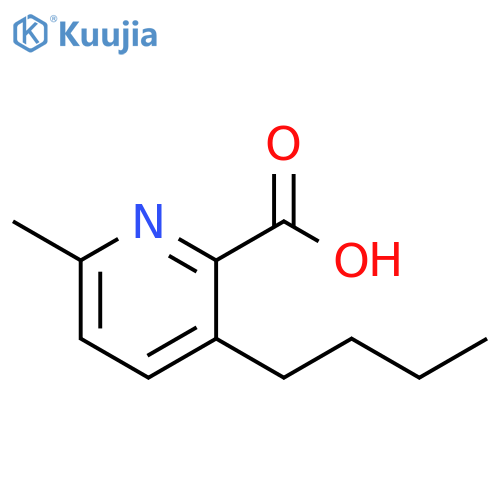 2-Pyridinecarboxylic acid, 3-butyl-6-methyl- structure