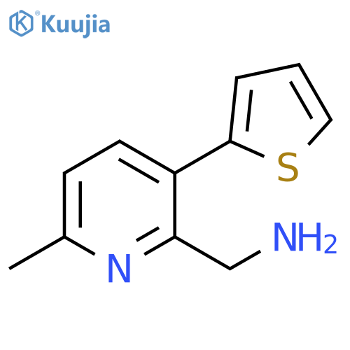 2-Pyridinemethanamine, 6-methyl-3-(2-thienyl)- structure