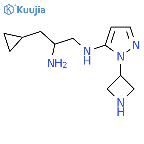 N1-1-(azetidin-3-yl)-1H-pyrazol-5-yl-3-cyclopropylpropane-1,2-diamine structure