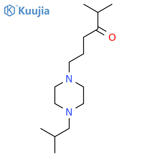 2-Methyl-6-[4-(2-methylpropyl)piperazin-1-yl]hexan-3-one structure