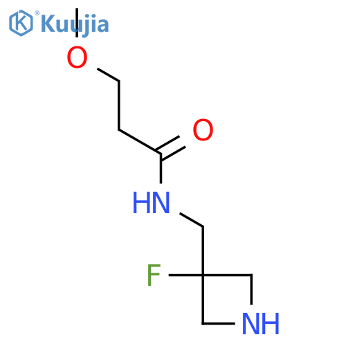 N-(3-fluoroazetidin-3-yl)methyl-3-methoxypropanamide structure