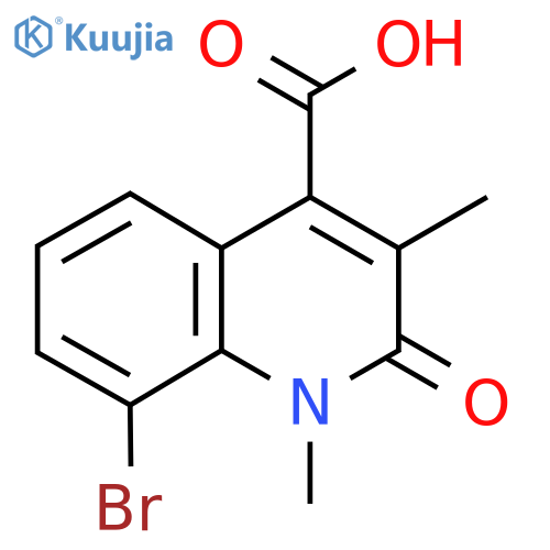 8-bromo-1,3-dimethyl-2-oxo-1,2-dihydroquinoline-4-carboxylic acid structure