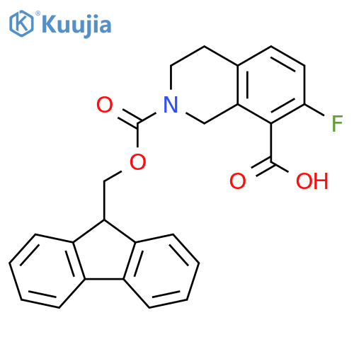 2-{[(9H-fluoren-9-yl)methoxy]carbonyl}-7-fluoro-1,
2,3,4-tetrahydroisoquinoline-8-carboxylic acid structure