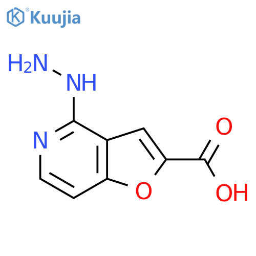4-hydrazinylfuro3,2-cpyridine-2-carboxylic acid structure