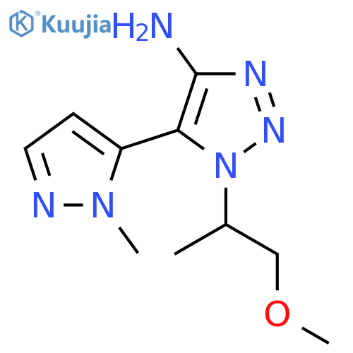 1-(1-methoxypropan-2-yl)-5-(1-methyl-1H-pyrazol-5-yl)-1H-1,2,3-triazol-4-amine structure
