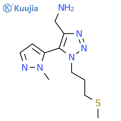 5-(1-methyl-1H-pyrazol-5-yl)-1-3-(methylsulfanyl)propyl-1H-1,2,3-triazol-4-ylmethanamine structure