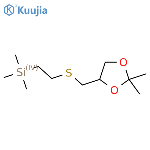 (2-{(2,2-dimethyl-1,3-dioxolan-4-yl)methylsulfanyl}ethyl)trimethylsilane structure