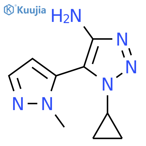 1-cyclopropyl-5-(1-methyl-1H-pyrazol-5-yl)-1H-1,2,3-triazol-4-amine structure