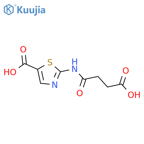 2-(3-carboxypropanamido)-1,3-thiazole-5-carboxylic acid structure