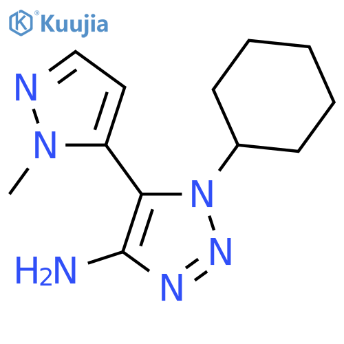 1-cyclohexyl-5-(1-methyl-1H-pyrazol-5-yl)-1H-1,2,3-triazol-4-amine structure