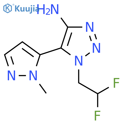 1-(2,2-difluoroethyl)-5-(1-methyl-1H-pyrazol-5-yl)-1H-1,2,3-triazol-4-amine structure