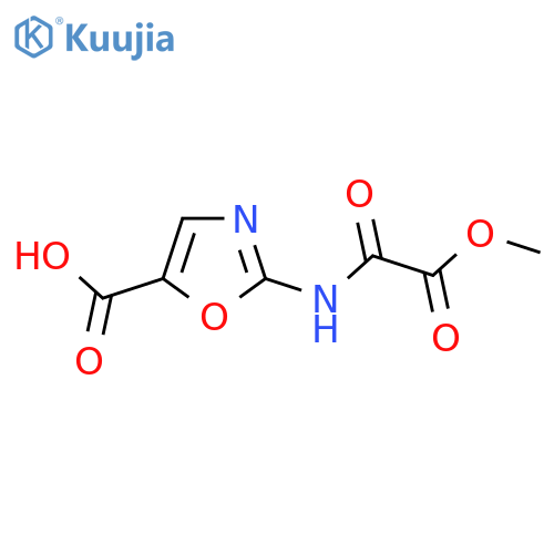 2-(methyl carboxy)formamido-1,3-oxazole-5-carboxylic acid structure