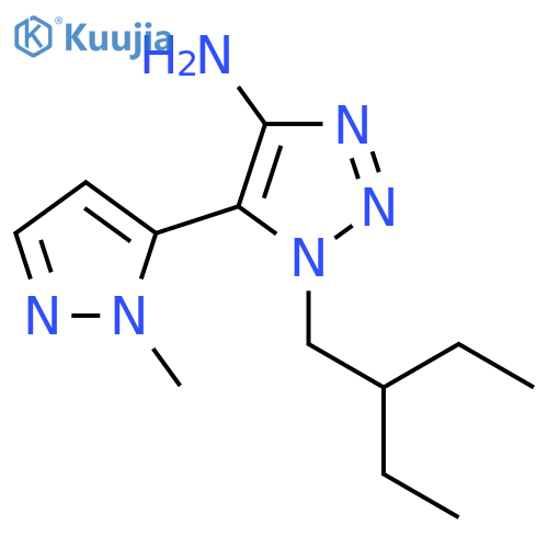 1-(2-ethylbutyl)-5-(1-methyl-1H-pyrazol-5-yl)-1H-1,2,3-triazol-4-amine structure