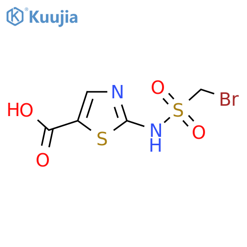 2-(Bromomethanesulfonamido)-1,3-thiazole-5-carboxylic acid structure