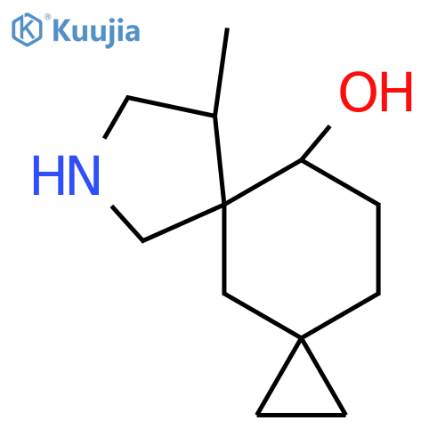 9-methyl-7-azadispiro2.1.4^{5}.3^{3}dodecan-10-ol structure